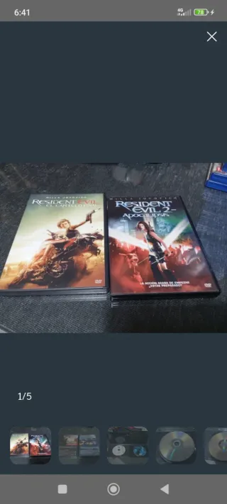 Lote 2 DVDs Resident Evil