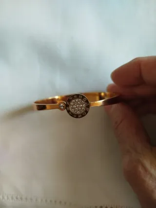 Bracciale rigido zodiaco acciaio dorato