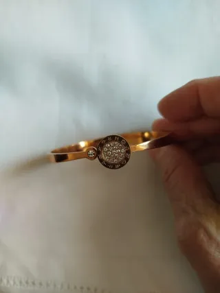 Bracciale rigido zodiaco acciaio dorato