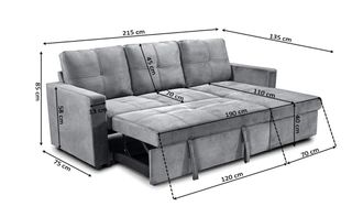 OFERTA!!SOFA CAMA CHAISE LONGUE Y ARCON + ENVIO