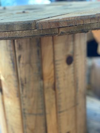 Mesa carrete de madera