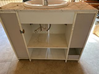 Mueble de baño completo mármol y madera