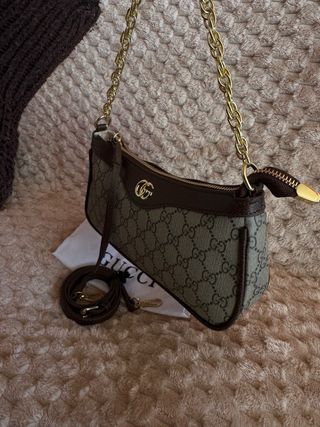 Bolso de mano Gucci beige y marrón