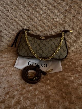 Bolso de mano Gucci beige y marrón
