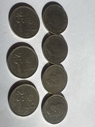 Lote 7 Monedas 25 Pesetas 1982-1983