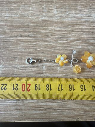 Bracciale Madreperla Fiori Gialli Argento