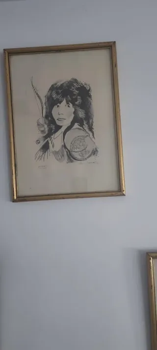 Cuadro plumilla retrato hombre