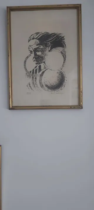 Cuadro plumilla retrato hombre