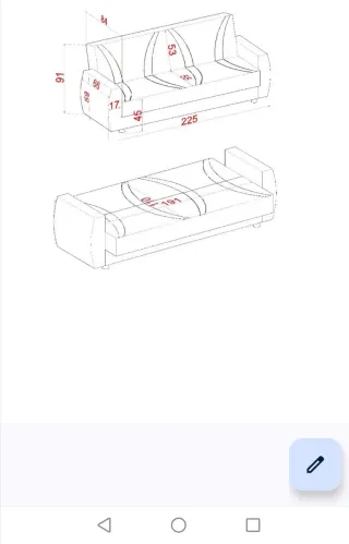 Sofá cama beige tela
