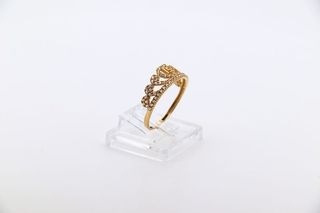 Anillo corona con 15 circonitas blancas