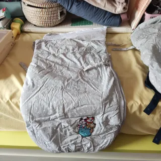 Funda capazo y silla primavera gris estrellas