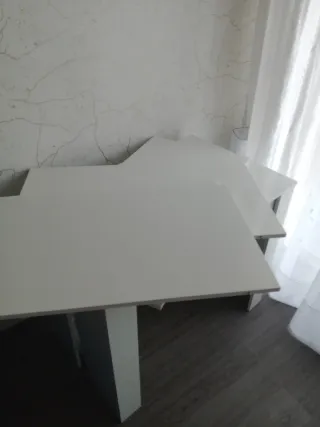 Mesa consola extensible blanca