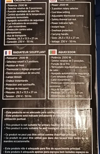 Calefactor Orbegozo FH 5032 2500W
