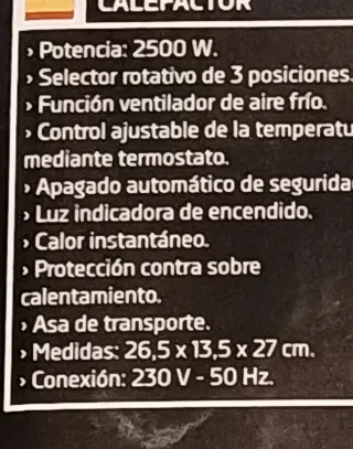 Calefactor Orbegozo FH 5032 2500W