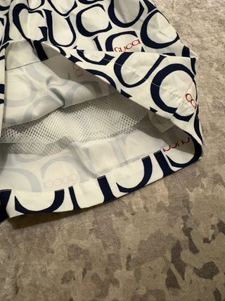 Bañador Gucci Logo Blanco y Azul