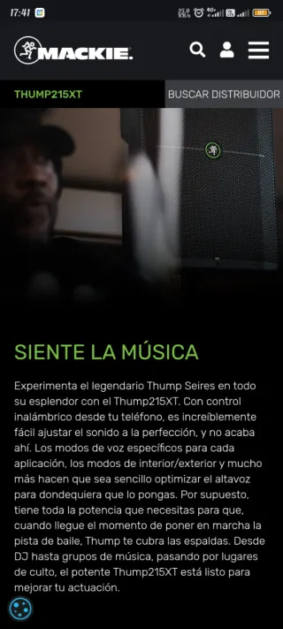 Alquiler Altavoz Mackie Thump215XT 1400W Bluetooth