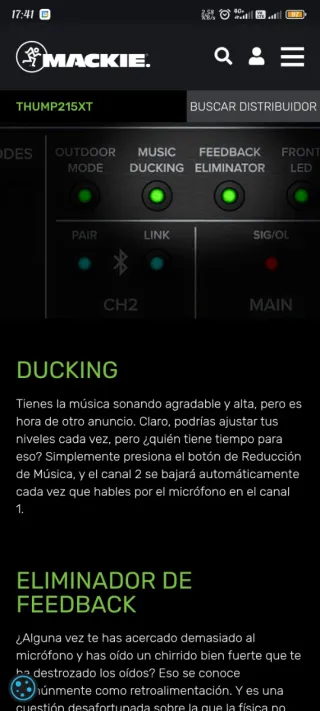 Alquiler Altavoz Mackie Thump215XT 1400W Bluetooth