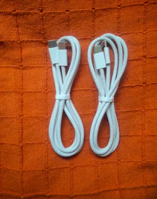 2 Cables USB Tipo C Blancos