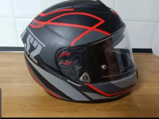 Casco Moto LS2 Negro y Rojo