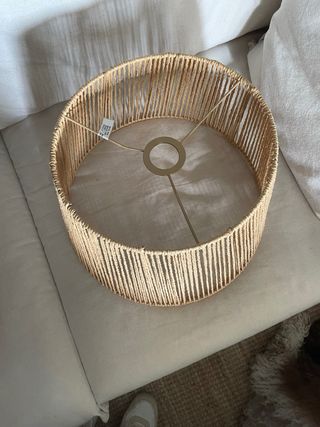 2 Pantallas Lámpara Ratán Beige de TECHO