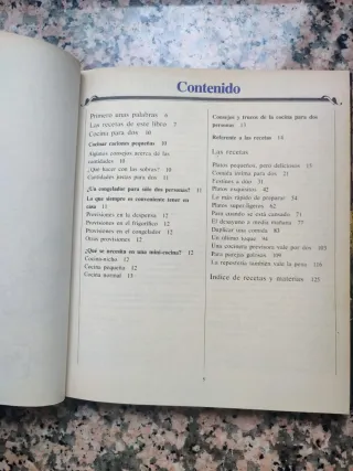LIBRO " COCINA PARA DOS"