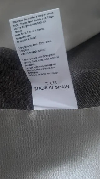 Torera raso plateada talla M