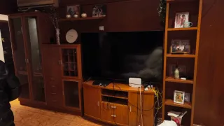 Mueble de comedor madera y cristal