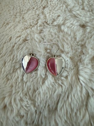 2 paia orecchini acciaio rosa e blu