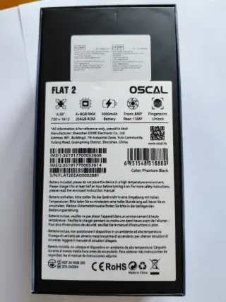 OSCAL Flat 2 256GB Nero