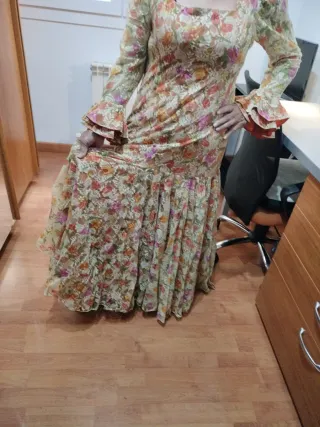 Vestido de gitana floral talla M