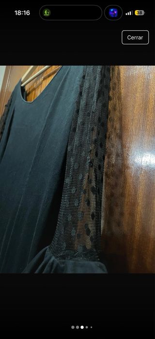 Traje Flamenca Negro Mangas Lunares