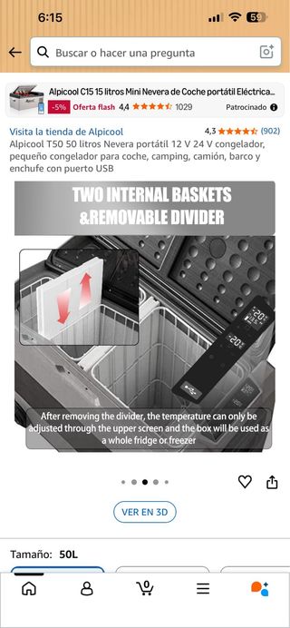 Alpicool T50 Nevera Portátil 50L 12V/24V