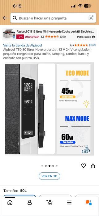 Alpicool T50 Nevera Portátil 50L 12V/24V