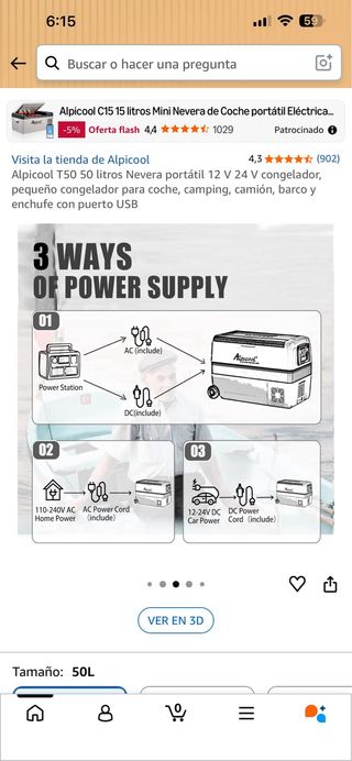 Alpicool T50 Nevera Portátil 50L 12V/24V