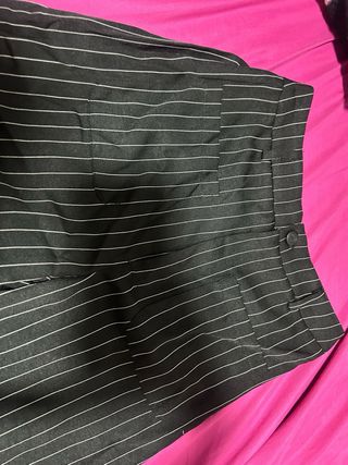 Conjunto traje sin mangas negro rayas