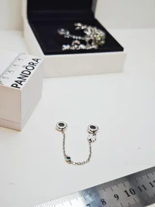 Cadena Seguridad Plata S925 Trébol para pandora