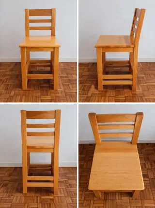 silla alta de madera