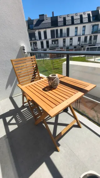 Mesa y Silla Exterior Madera