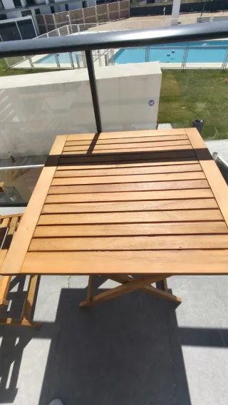 Mesa y Silla Exterior Madera