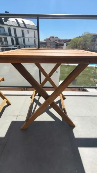 Mesa y Silla Exterior Madera