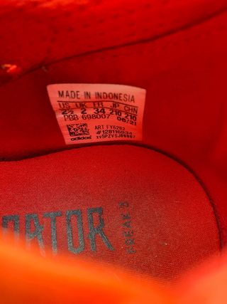 Sapatilhas Futebol Adidas Predator Vermelhas Nr-34