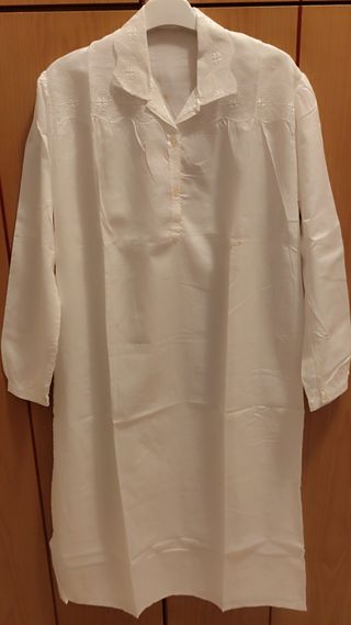 Camicia da notte vintage bianca S