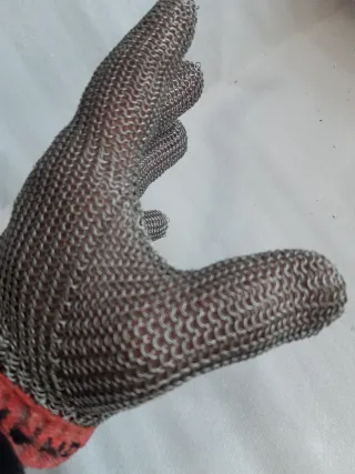 Guante de malla de acero inoxidable