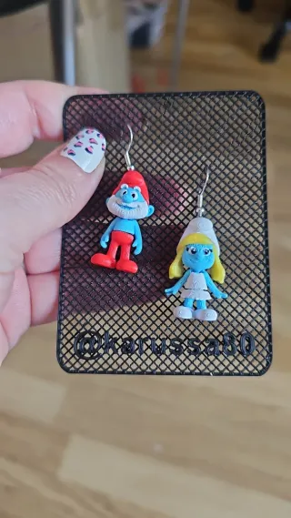 Pendientes Smurf/Pitufos