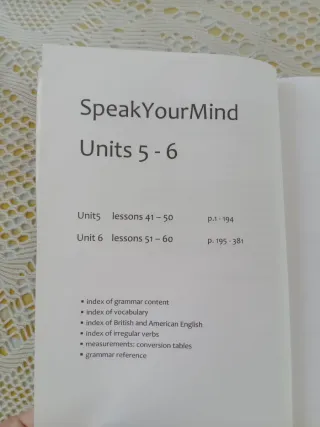 Curso de inglés Speak your mind un. 5 y 6 con cd