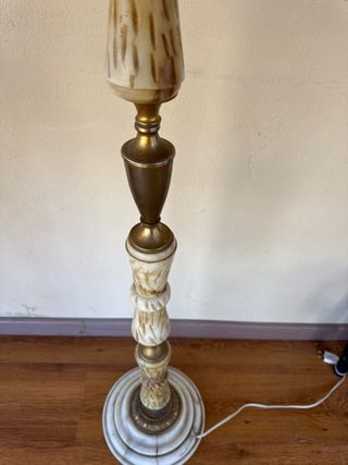 Lampada da terra vintage in alabastro/onice