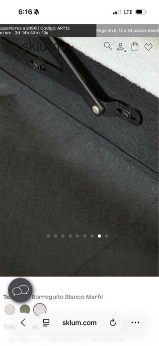 Cama con canapé abatible 3 meses de uso 150x190