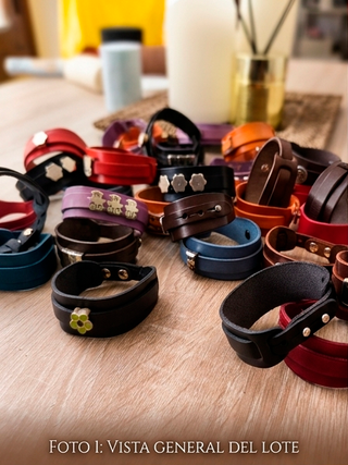 Lote Pulseras CUERO ESPAÑOL y PLATA-Stock Fábrica