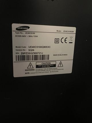 Televisor Samsung Negro 40”