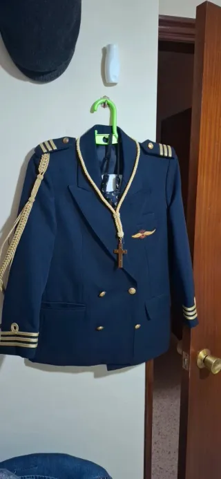 Traje Comunión Niño Azul Marino con pantalón blanc